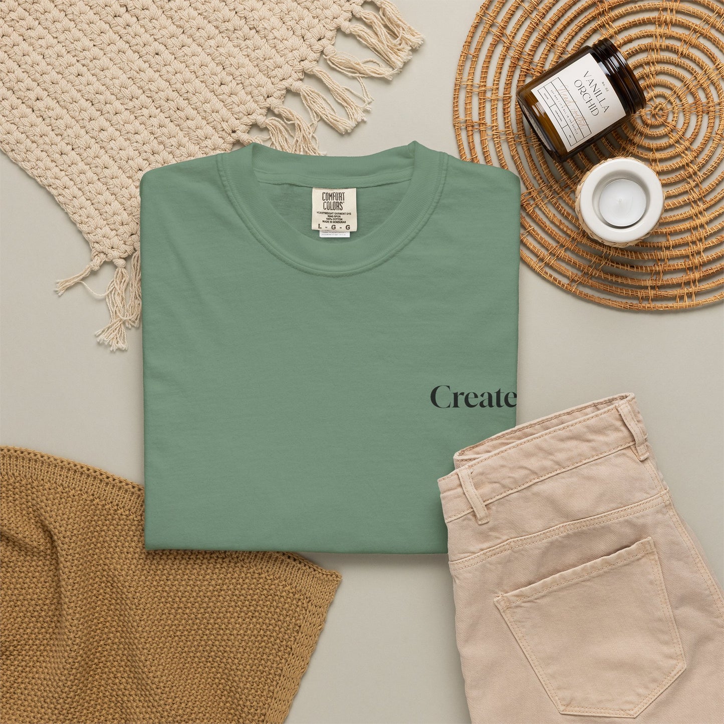 The Power of Words Collection - "Create" with Balancing Stones Unisex Soft-style T-Shirt