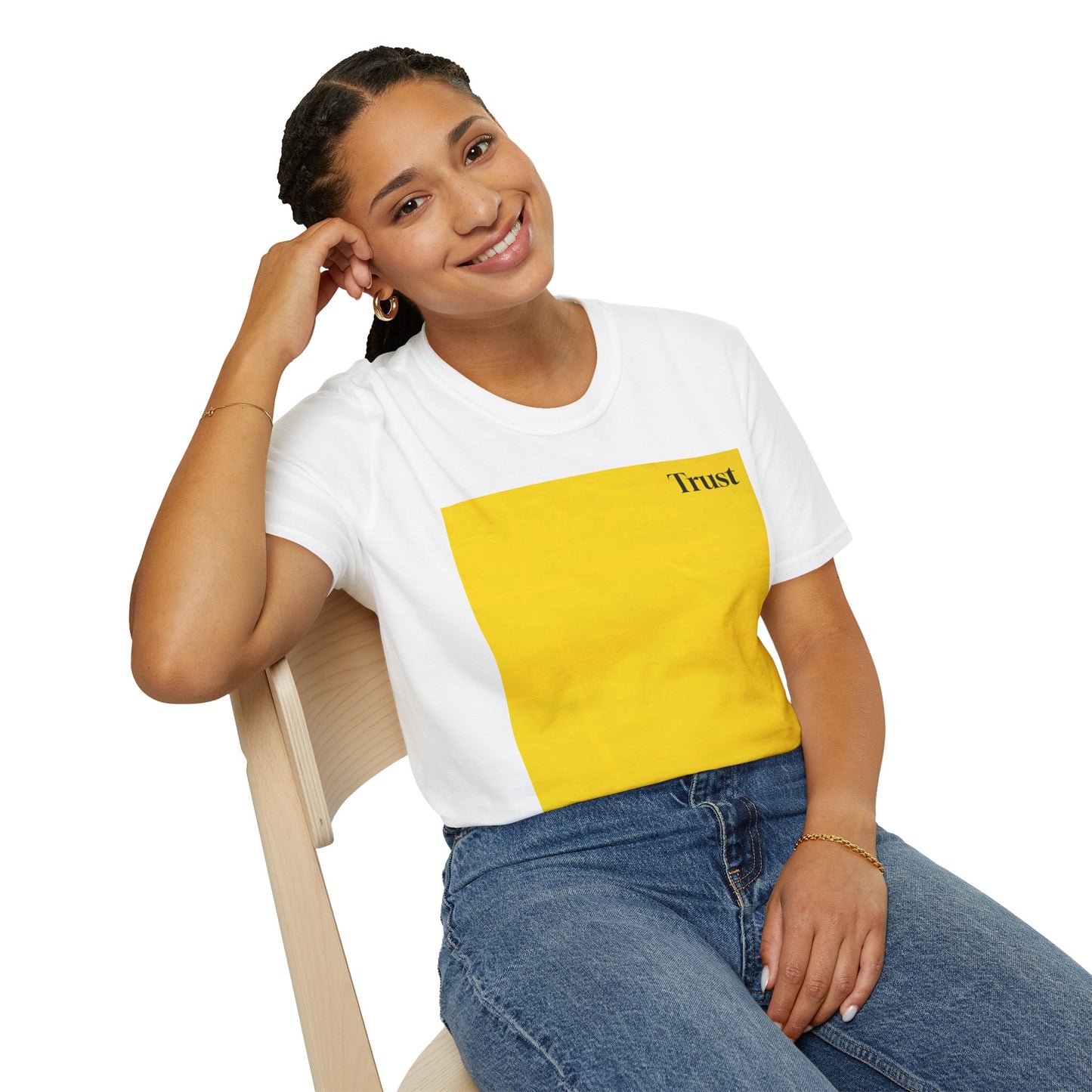 The Power of Color Collection - "Trust" in Yellow Unisex Softstyle T-Shirt