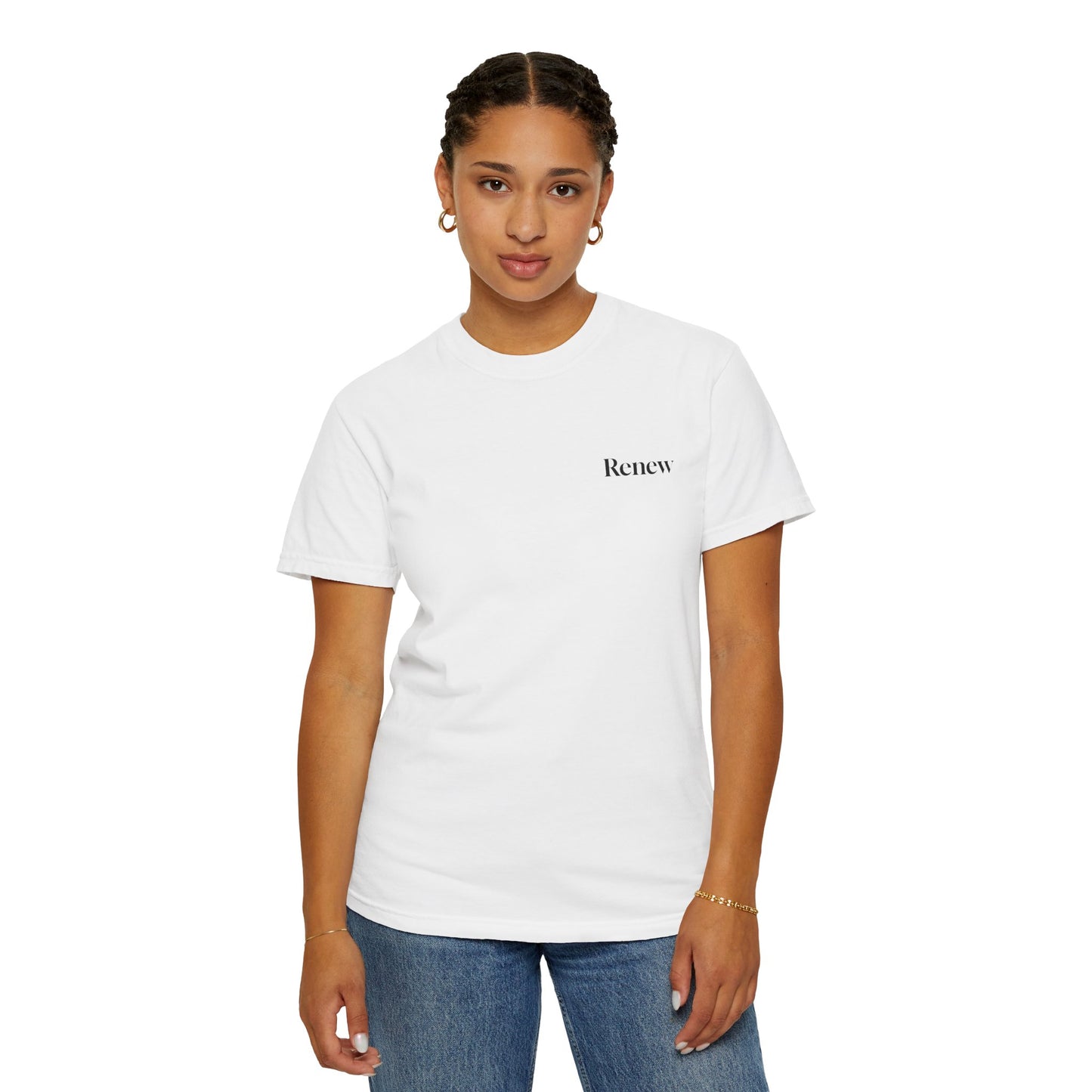 The Power of Words Collection - "Renew" with Moon Phases Unisex Soft-style T-Shirt