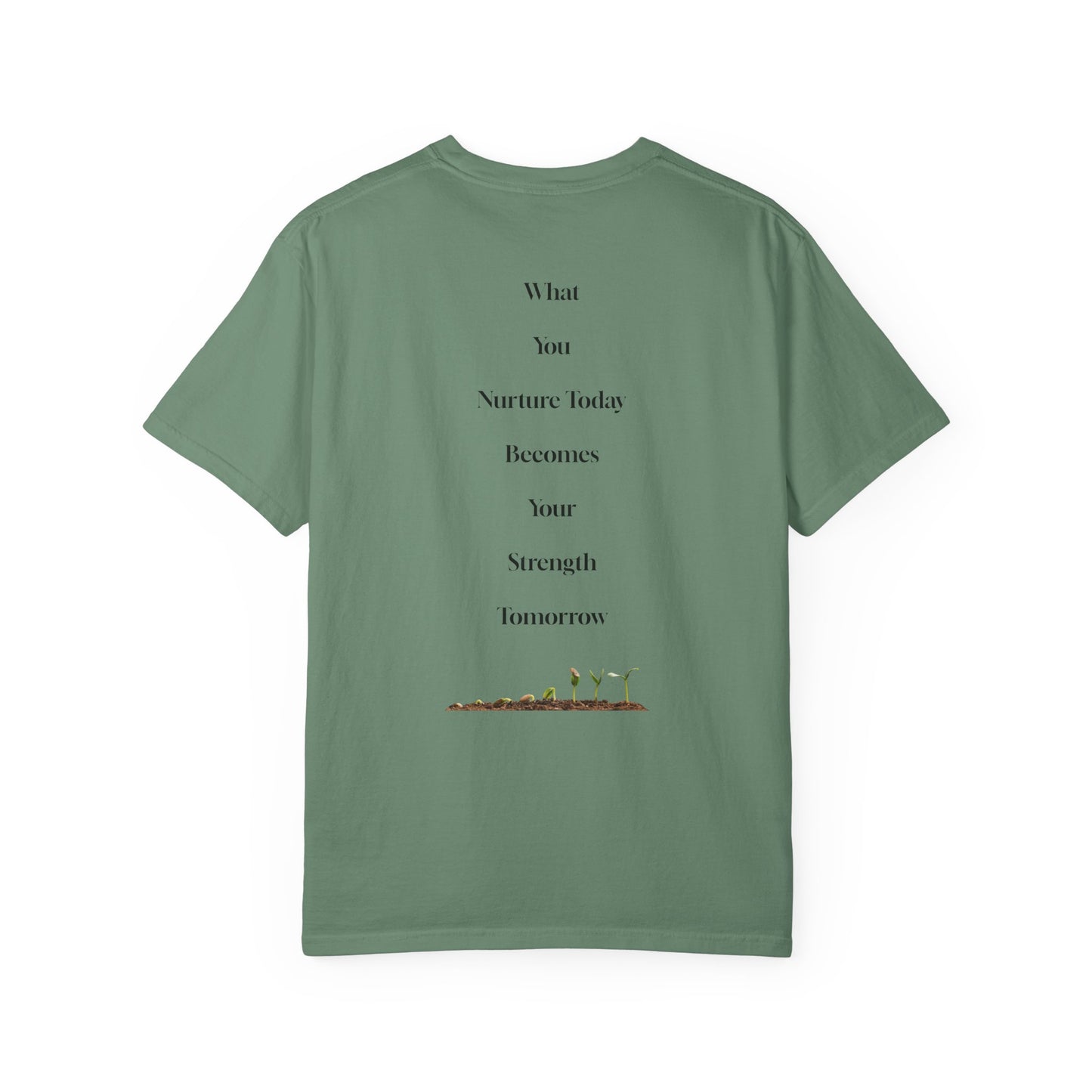The Power of Words Collection - "Nurture" with Growing Plant Unisex Soft-style T-Shirt
